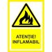 Placuta atentie inflamabil
